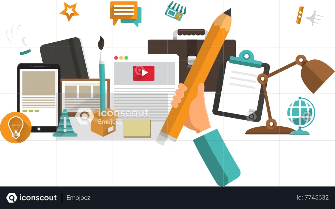 Business Content Writer  Illustration