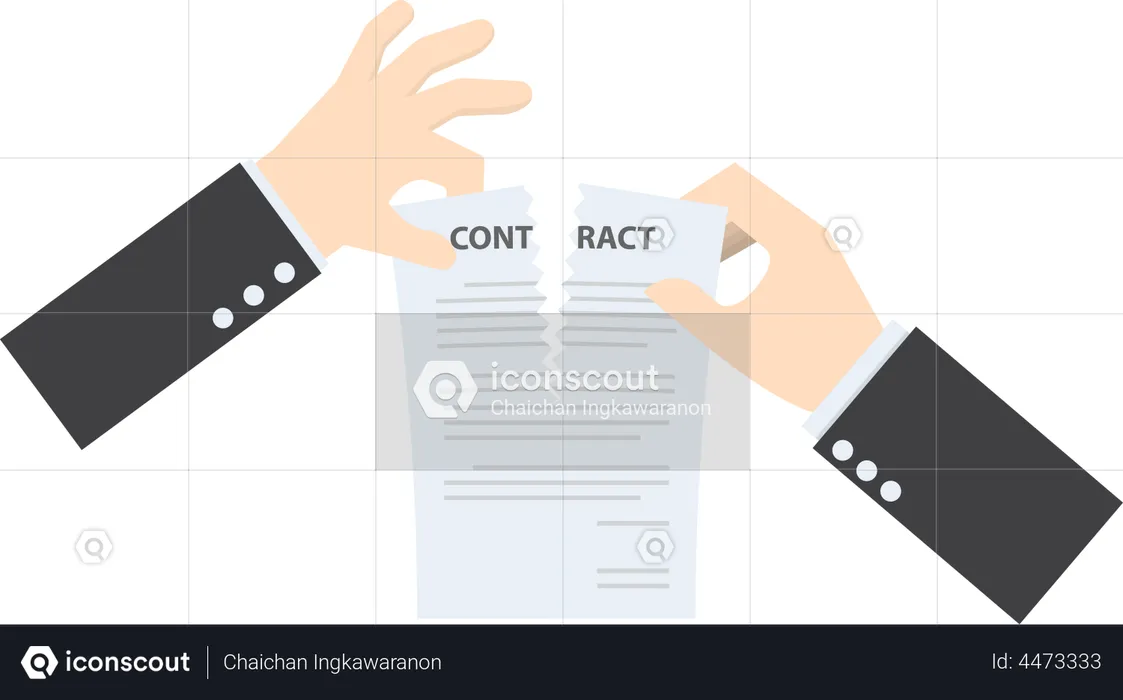 Business Contract Cancel  Illustration