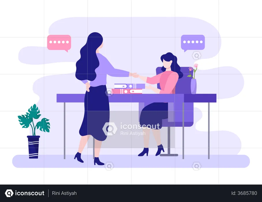 Business Contract  Illustration