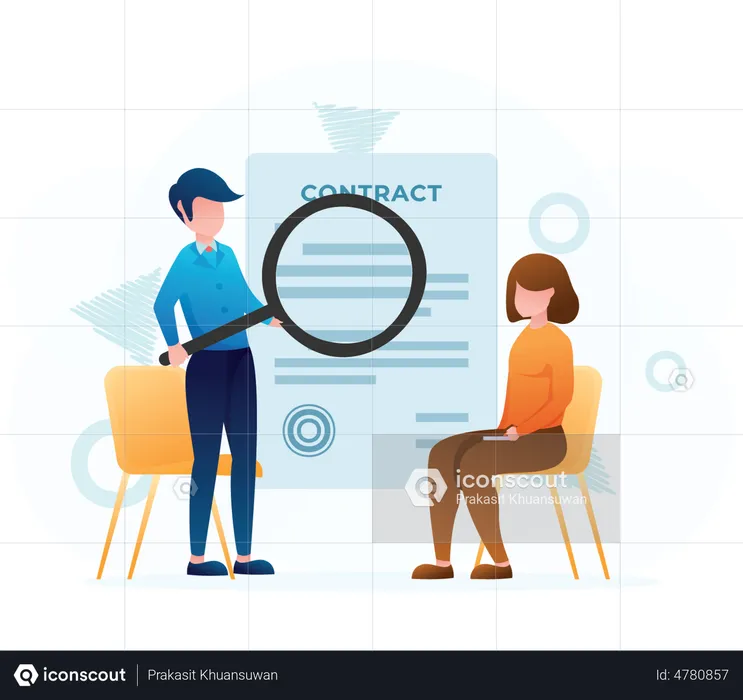 Business Contract  Illustration