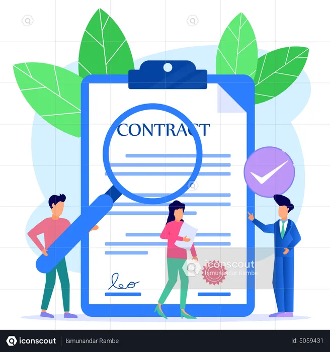 Business Contract Paper  Illustration