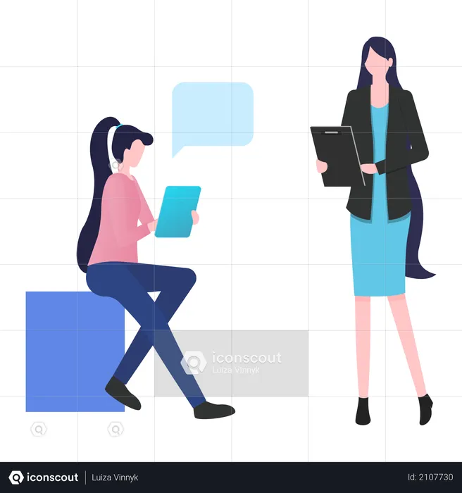 Business conversation  Illustration
