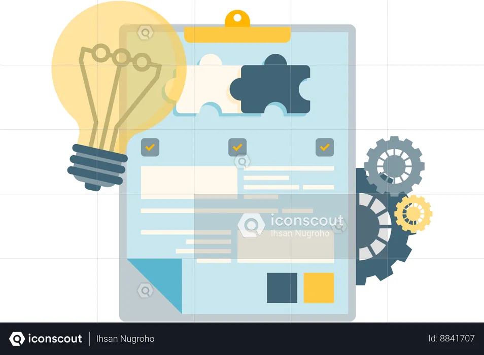 Business cooperation documents  Illustration