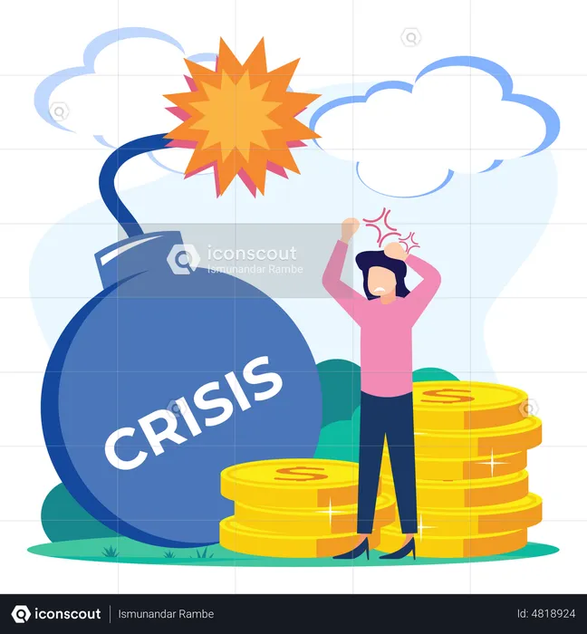 Business Crisis  Illustration