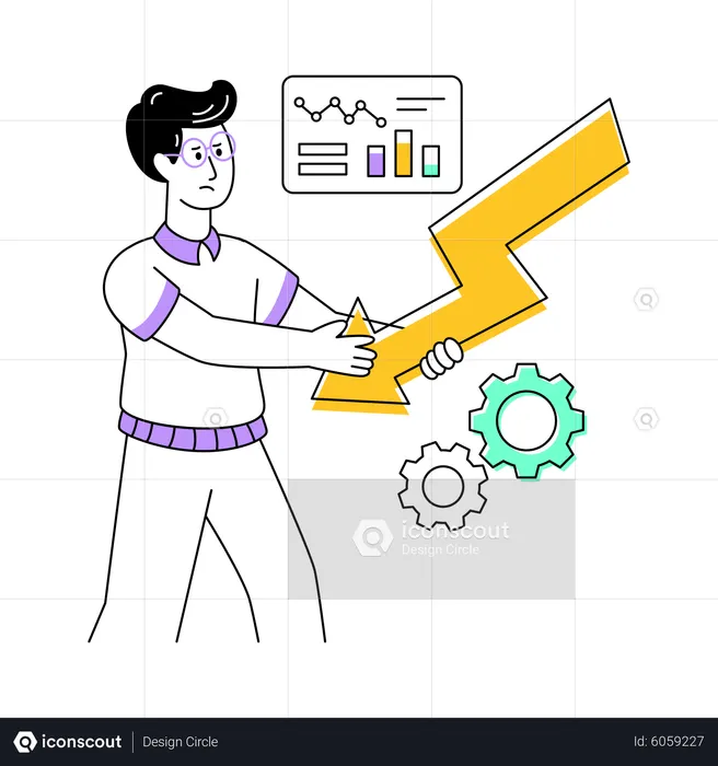 Business Crisis  Illustration