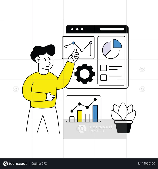 Business Dashboard-Analyse  Illustration