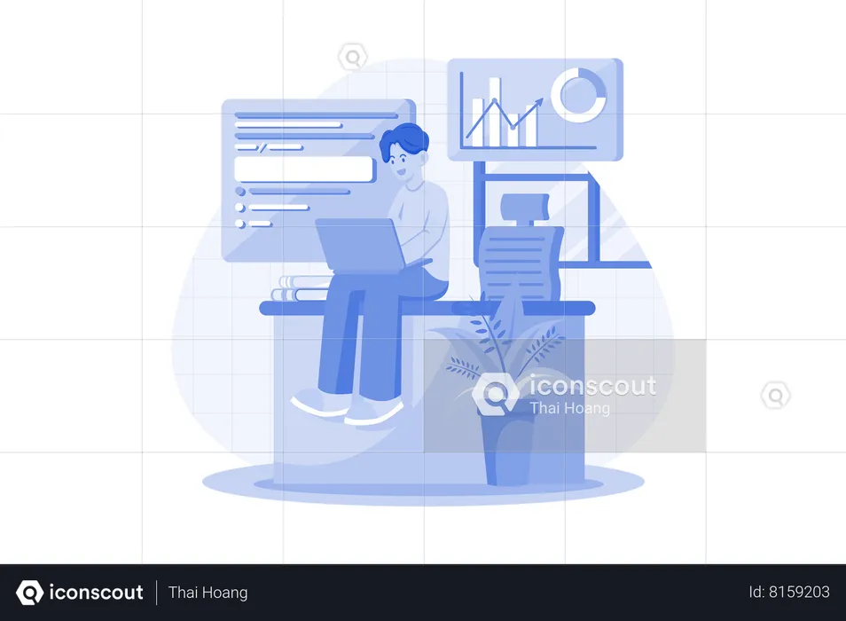 Business data analysis  Illustration