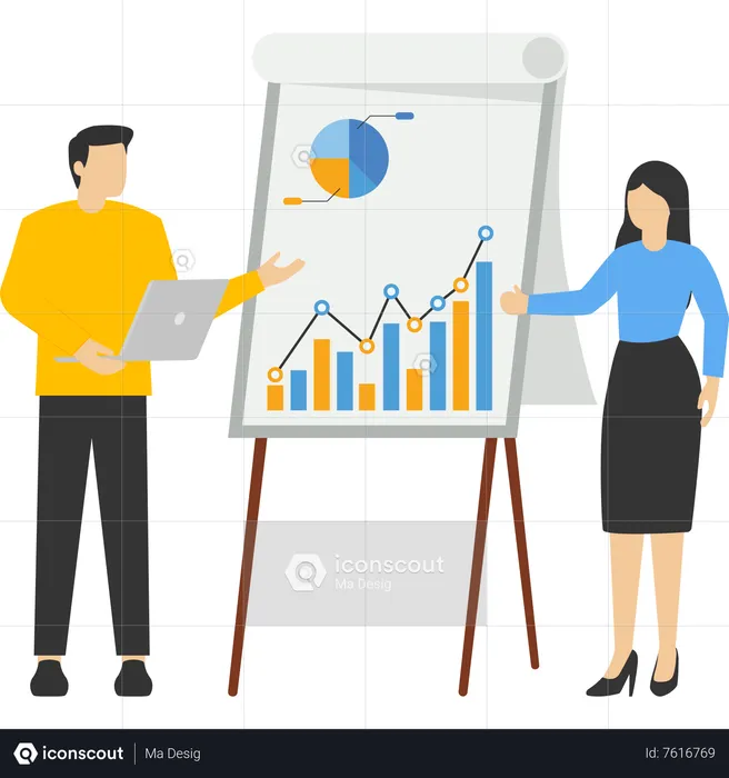 Business Data Presentation  Illustration