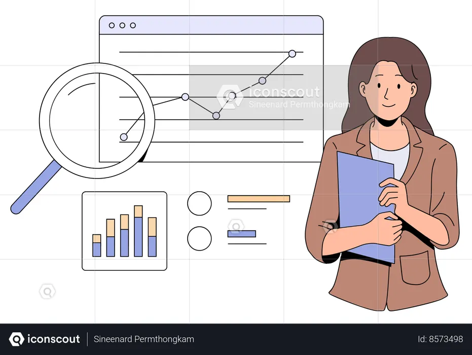 Business Data report  Illustration