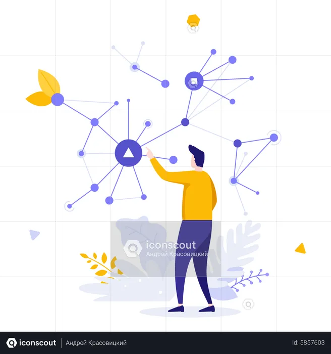 Business data visualization  Illustration