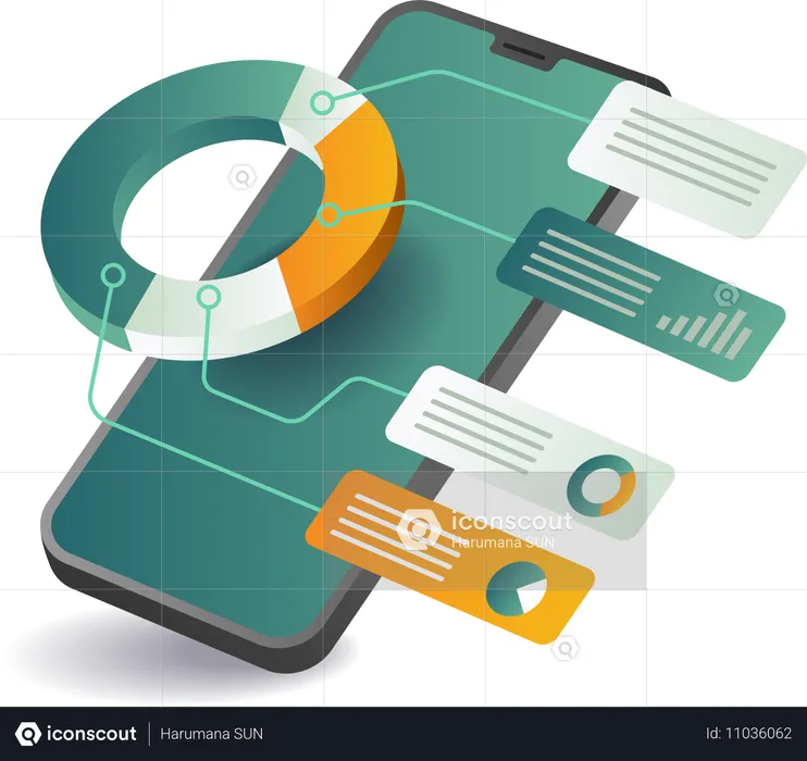 Verwaltung von Geschäftsdatenanalysten  Illustration