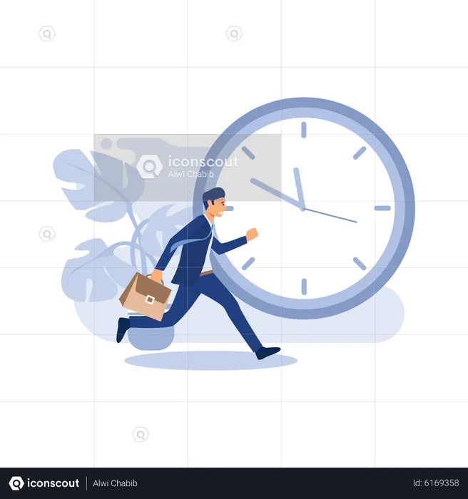 Business deadline management  Illustration