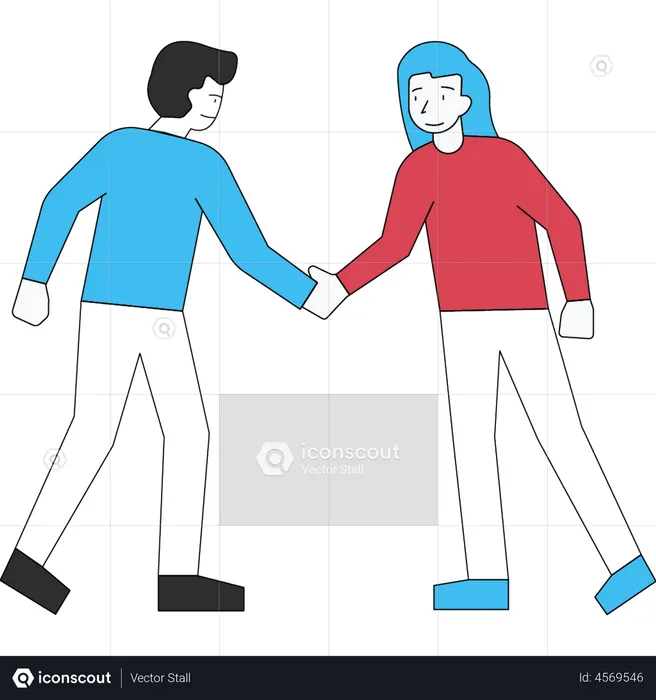 Business deal handshake  Illustration