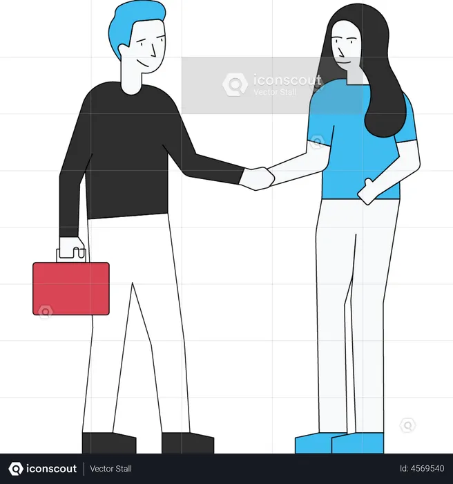 Business deal handshake  Illustration