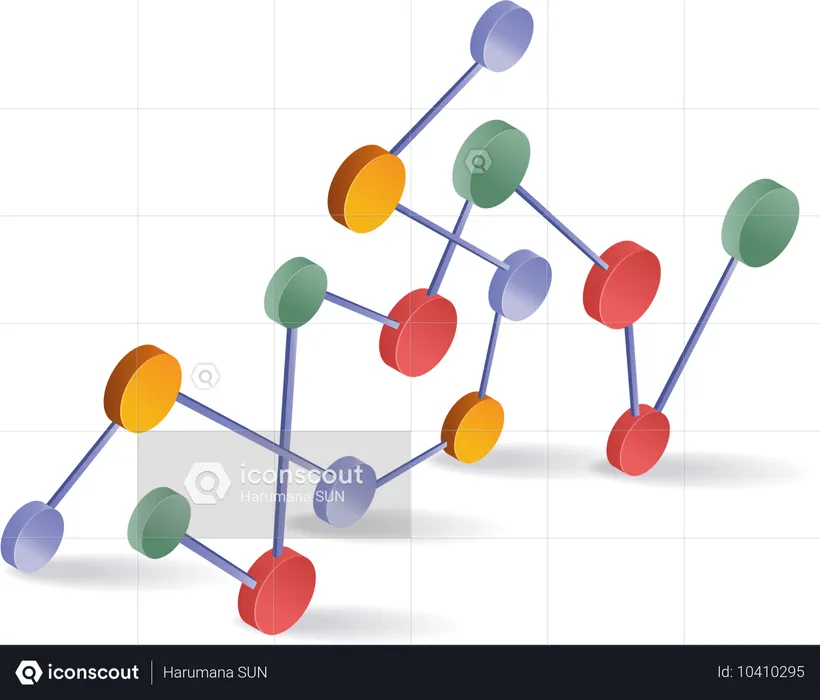 Business development data analysis network  Illustration