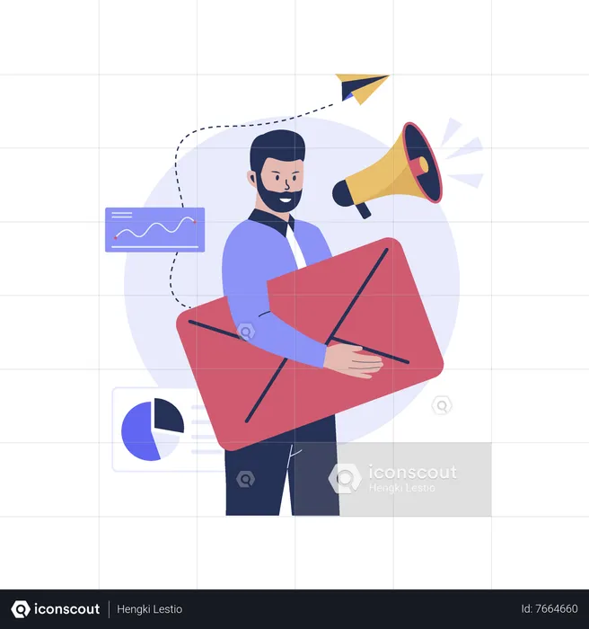 Business Direct mail marketing  Illustration