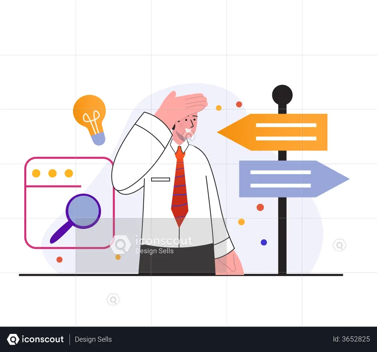 Business direction  Illustration