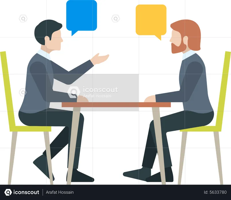 Business Discussing  Illustration