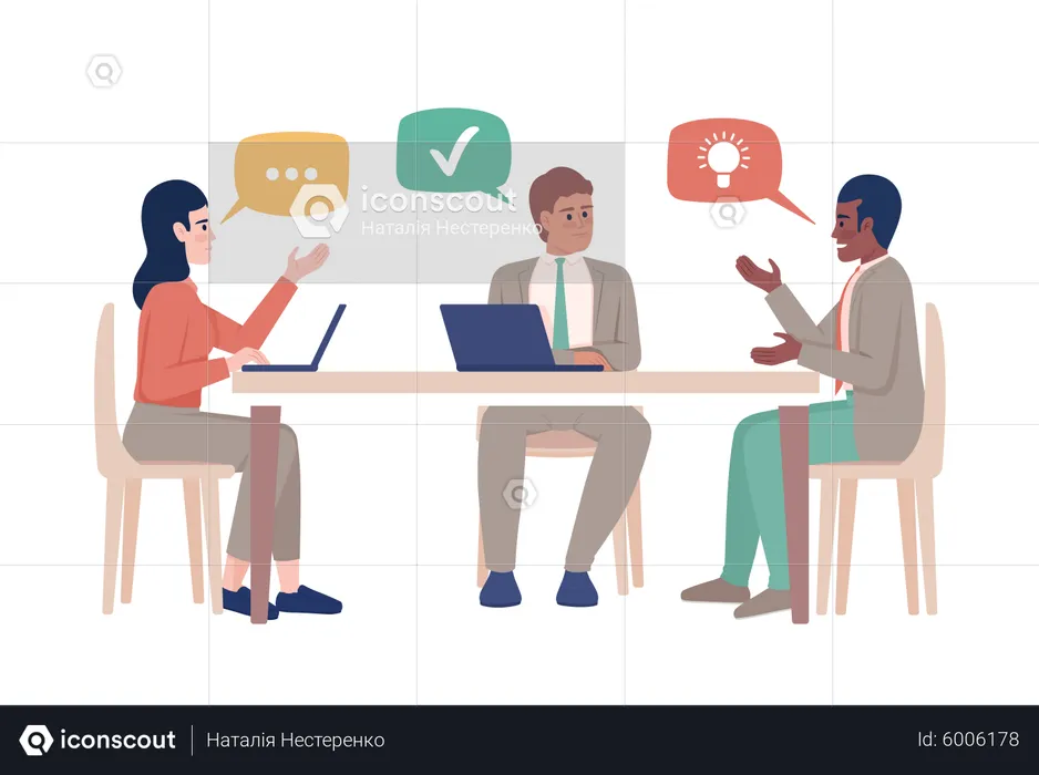 Business discussion  Illustration