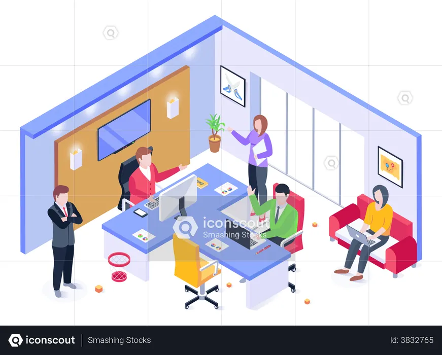 Business Discussion  Illustration