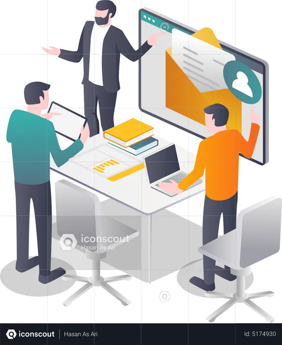 Business Email  Illustration