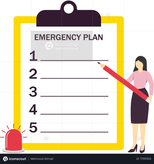 Business Emergency Plan  Illustration