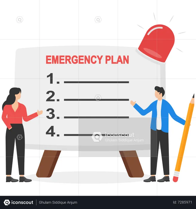 Business emergency plan  Illustration