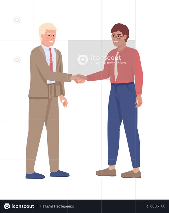 Business employee shaking hands  Illustration