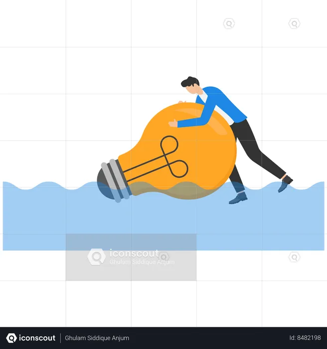 Business falling idea  Illustration