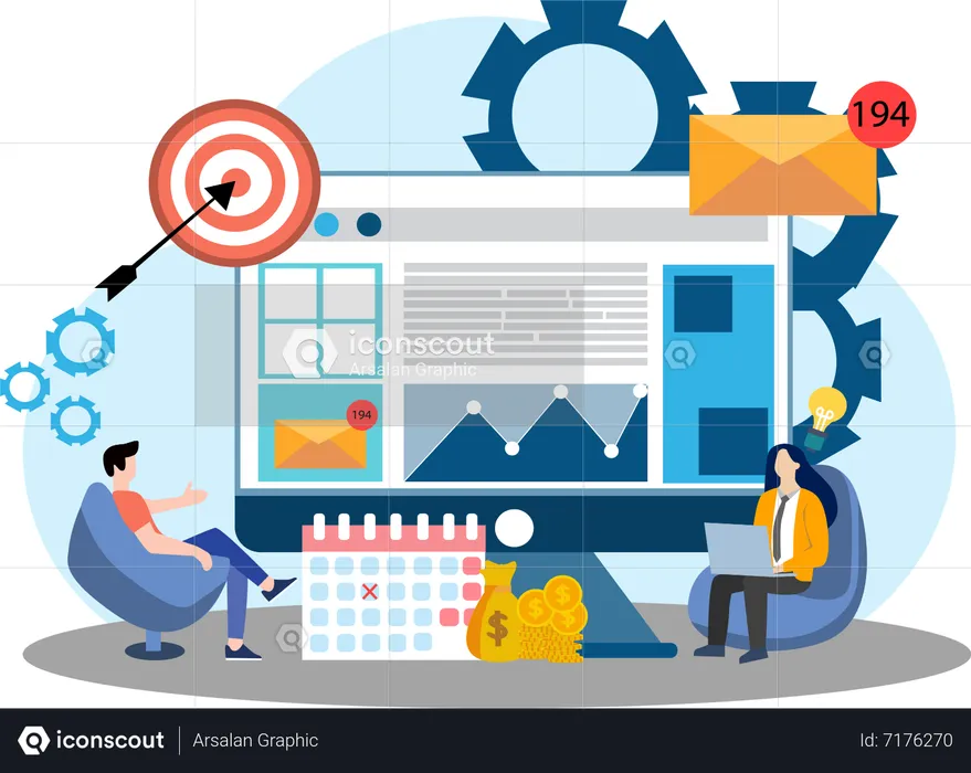 Business Finance  Illustration