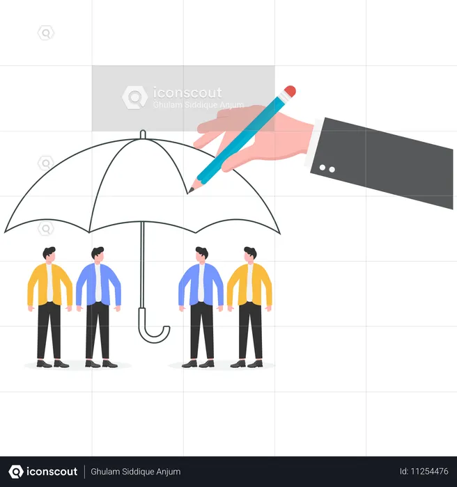 Business finance insurance and business agency  Illustration