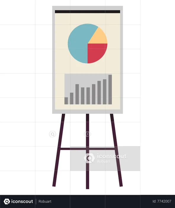 Business financial chart presentation board  Illustration