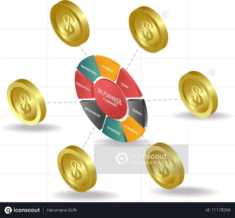 Business financial mechanisms  Illustration