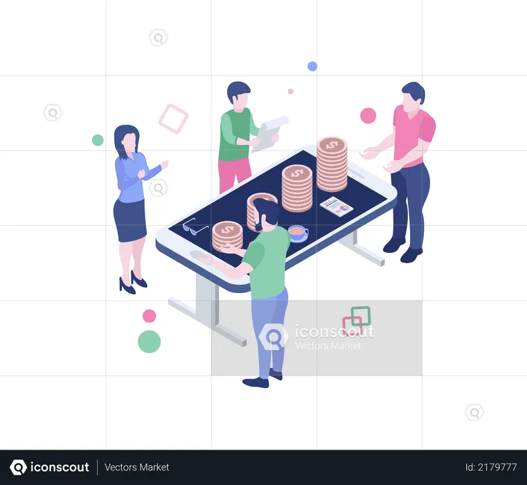 Business financial meeting  Illustration