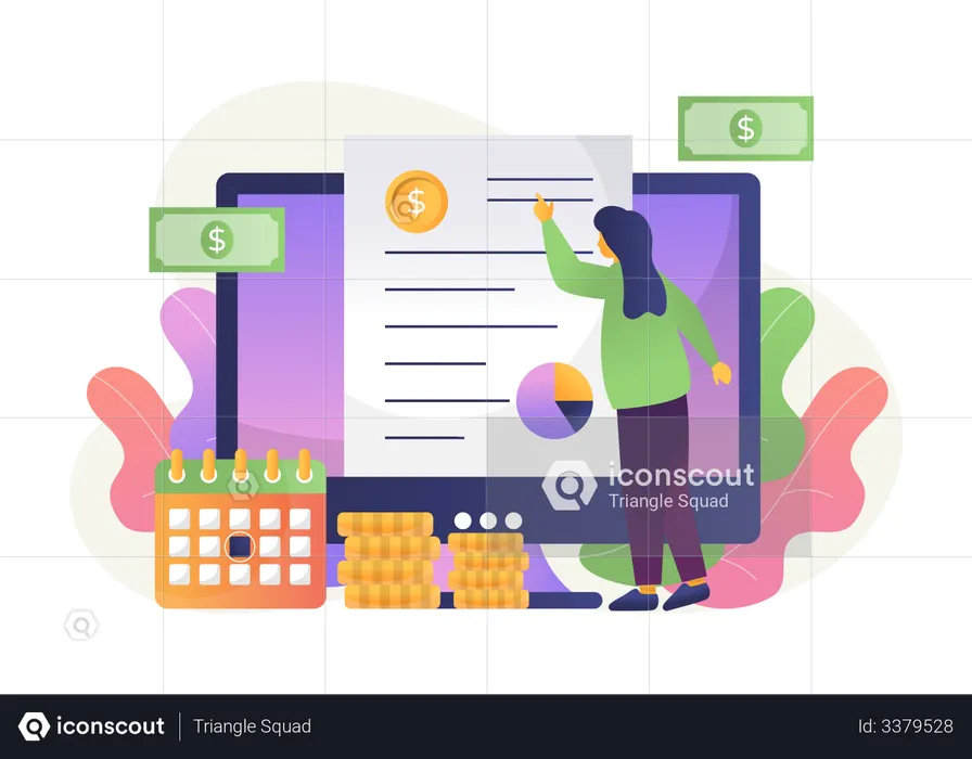 Business financial planning  Illustration