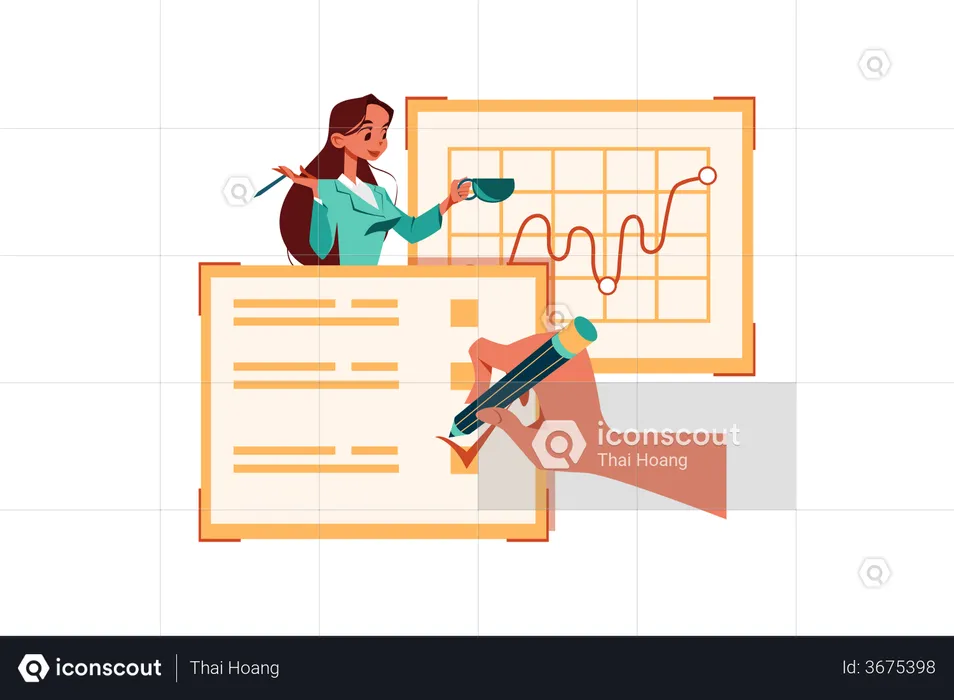 Business financial planning  Illustration