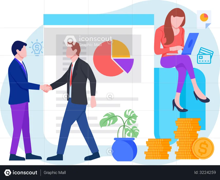 Business Financial Year  Illustration