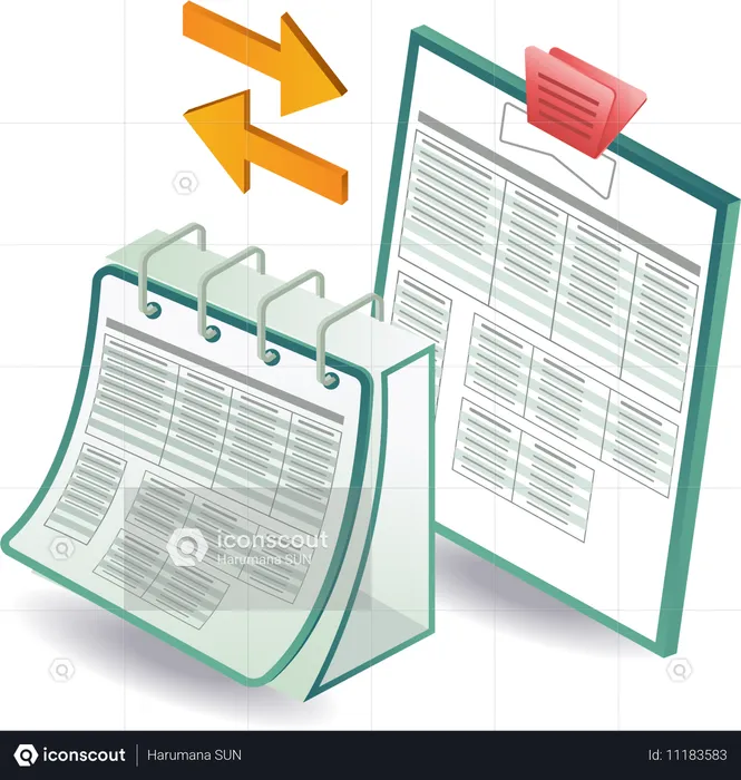 Business form data board  Illustration