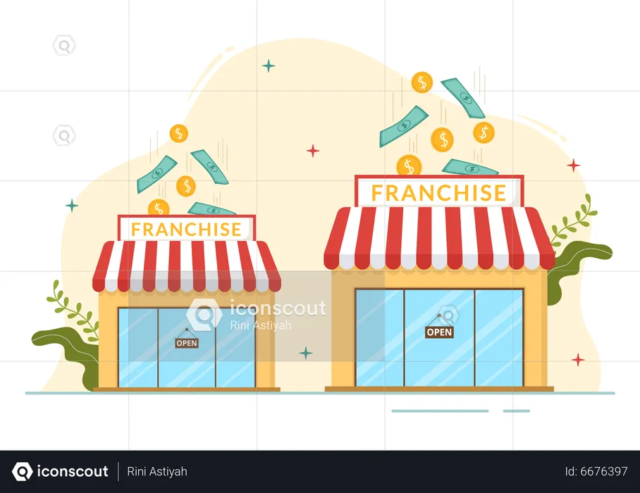 Business Franchise Marketing  Illustration