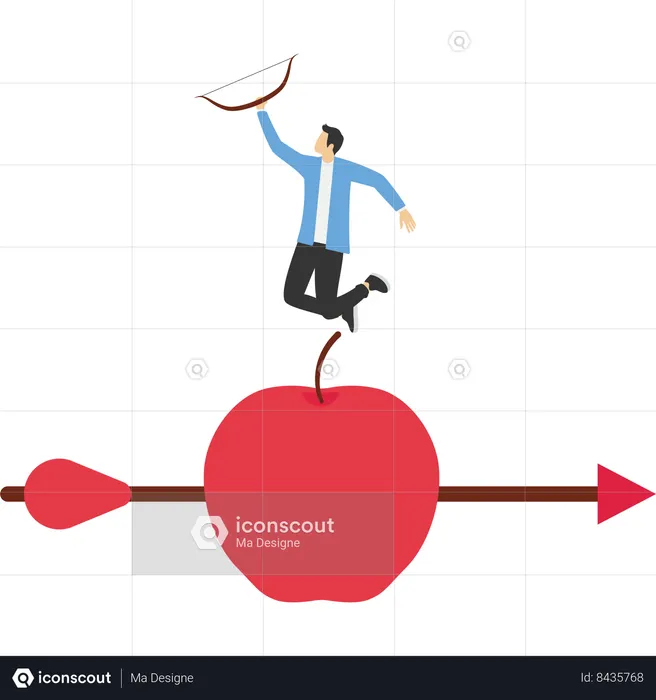 Business goal achievement  Illustration