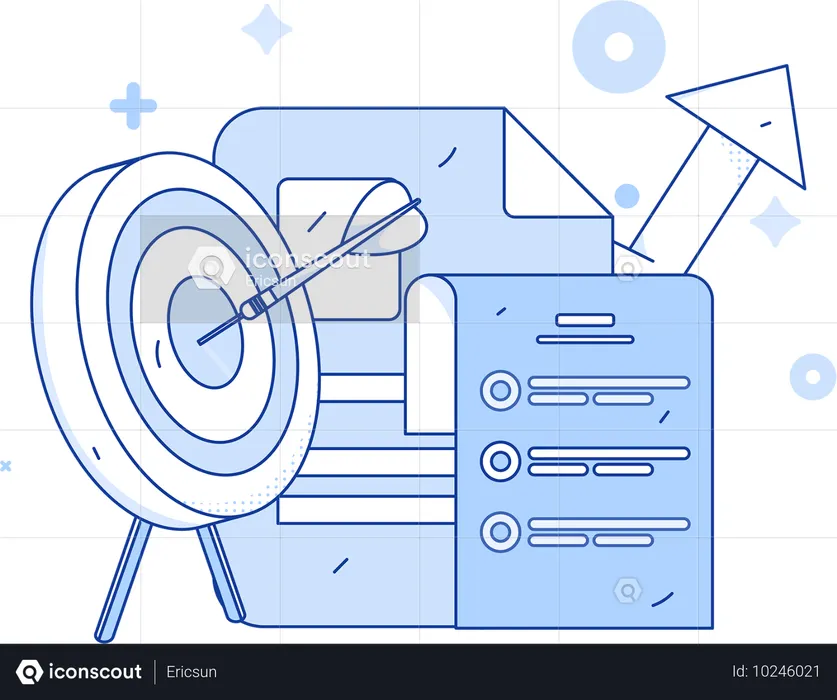 Business goal with marketing analysis  Illustration