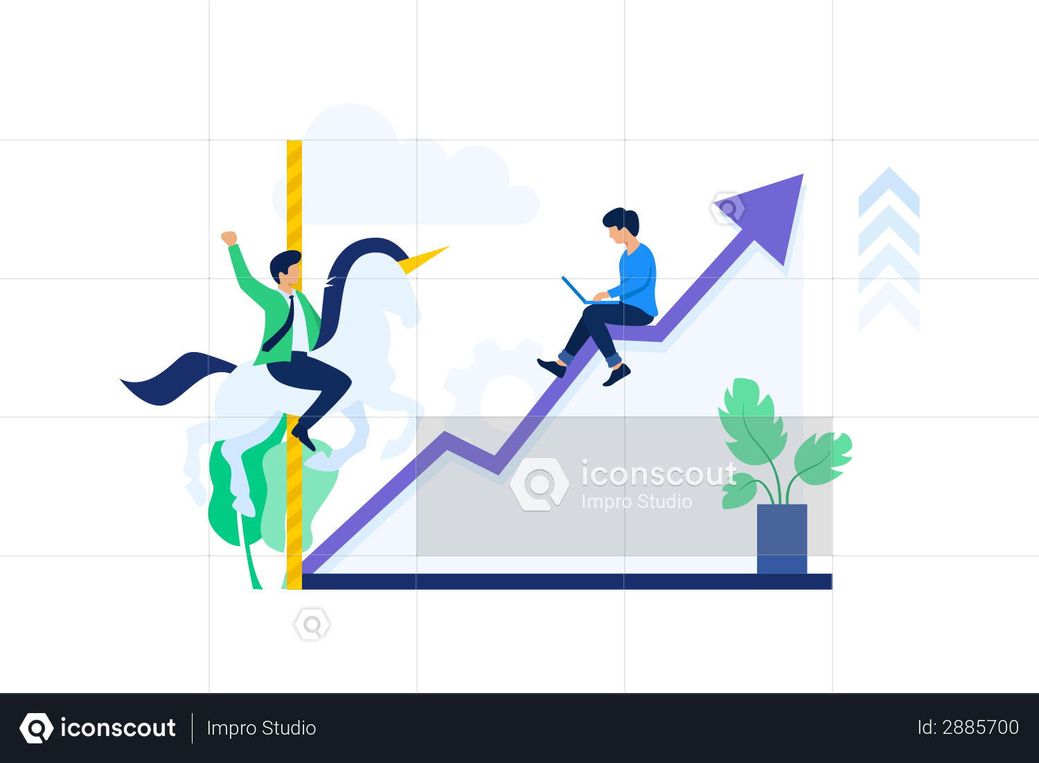 Best Premium Business Growth Illustration Download In Png & Vector Format