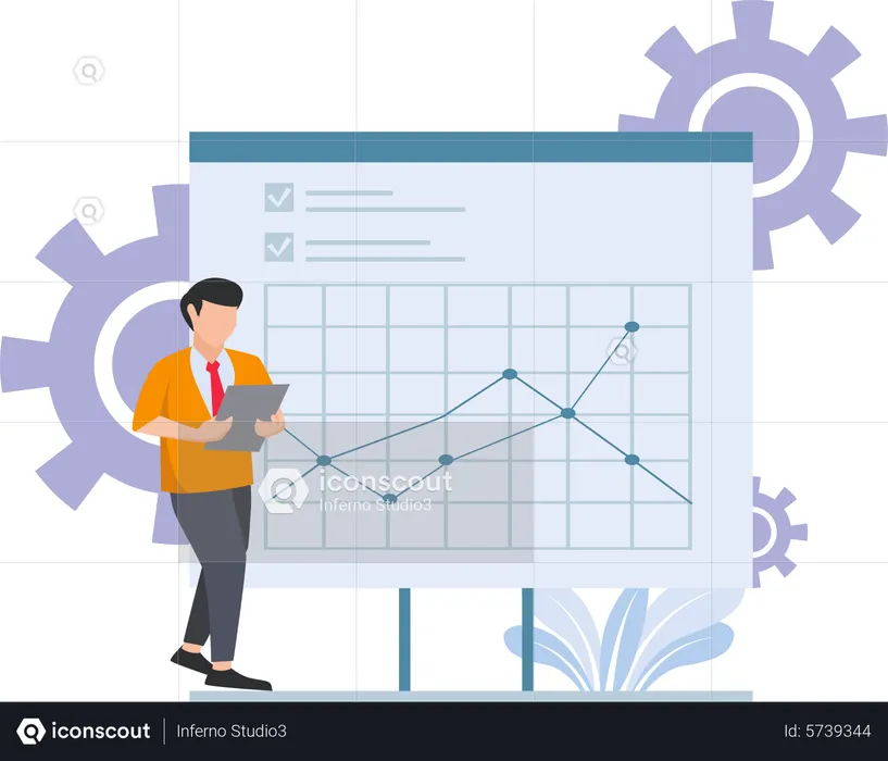 Business growth analysis  Illustration