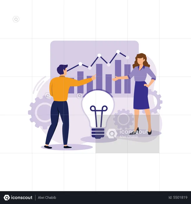 Business growth idea  Illustration