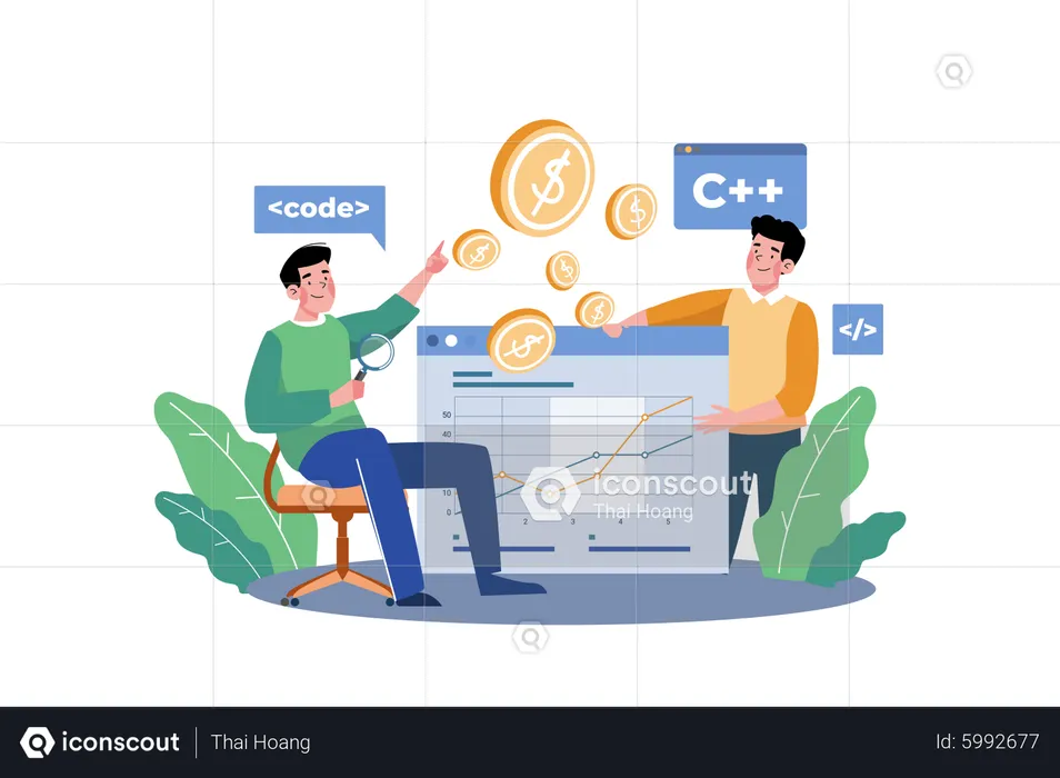 Business Growth Management Analysis  Illustration