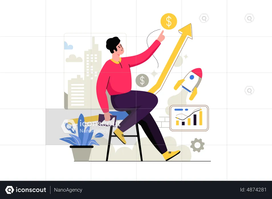 Business Growth Orientation  Illustration