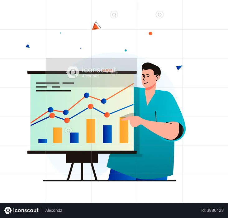 Business growth presentation  Illustration