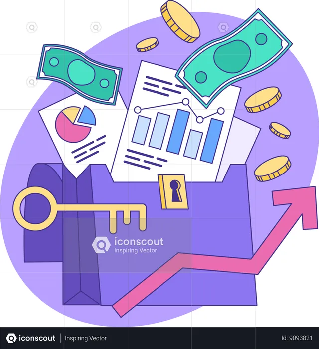 Business growth report  Illustration