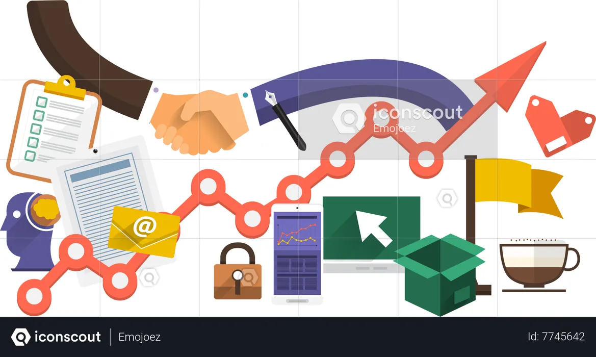 Business Growth Report  Illustration