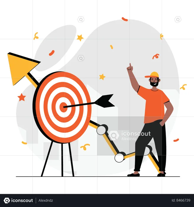 Business growth target  Illustration